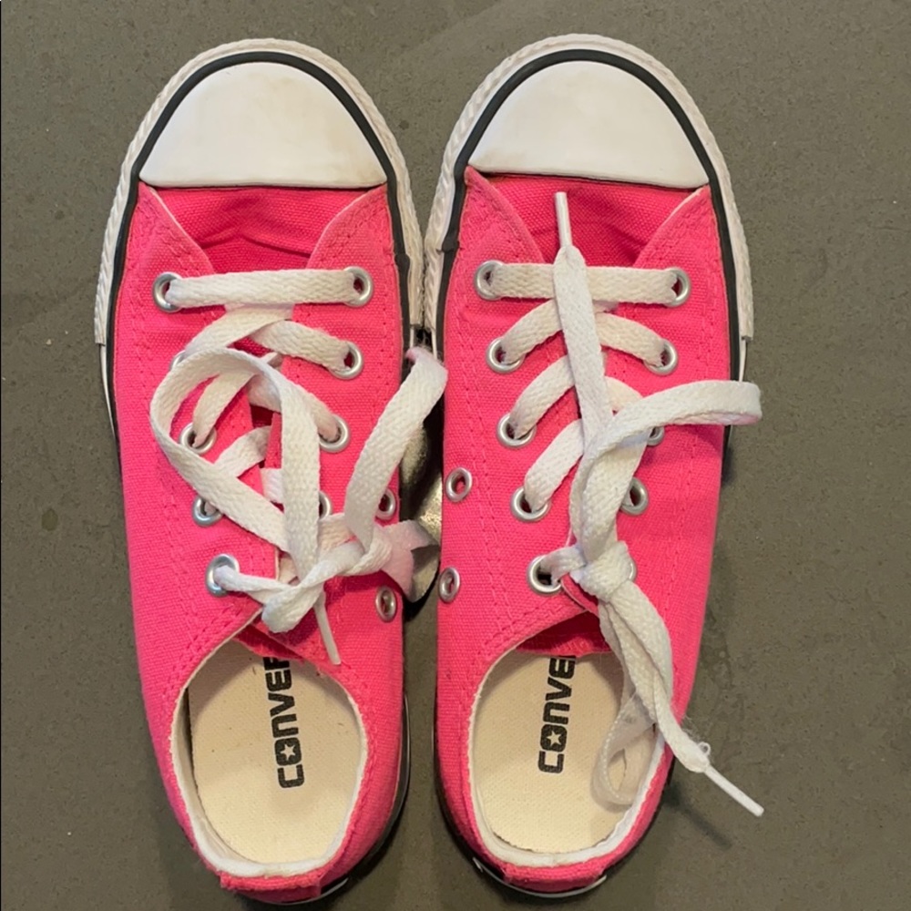 Hot pink size 12 girls Converse shoes